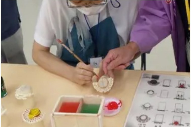 梅ヶ枝餅作りの様子